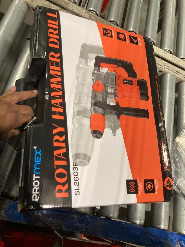 Photo 1 of 1-1/4 Inch SDS-Plus 13 Amp Heavy Duty Rotary Hammer Drill with Safety Clutch 3 Functions, Vibration Control, for Floor Tile Removal, Concrete Breaker, Including Grease, Chisels & Drill Bits