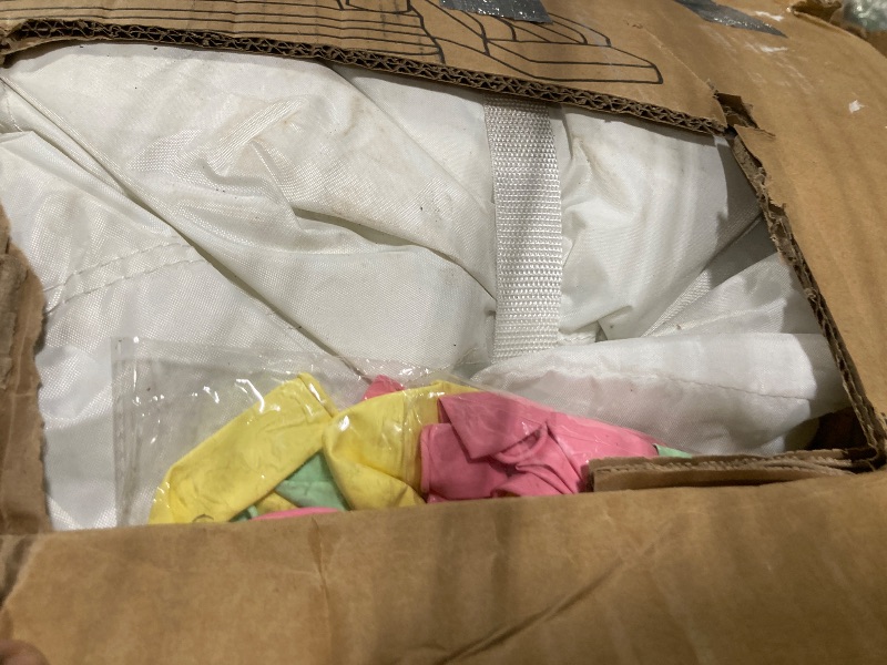 Photo 1 of **SIMILAR NOT EXACT**
AKSPORT White Bounce House Castle Inflatable Jumping Castle with Slide & Air Blower for Kid, Wedding, Birthday Party Castle, 9 * 9 * 7FT