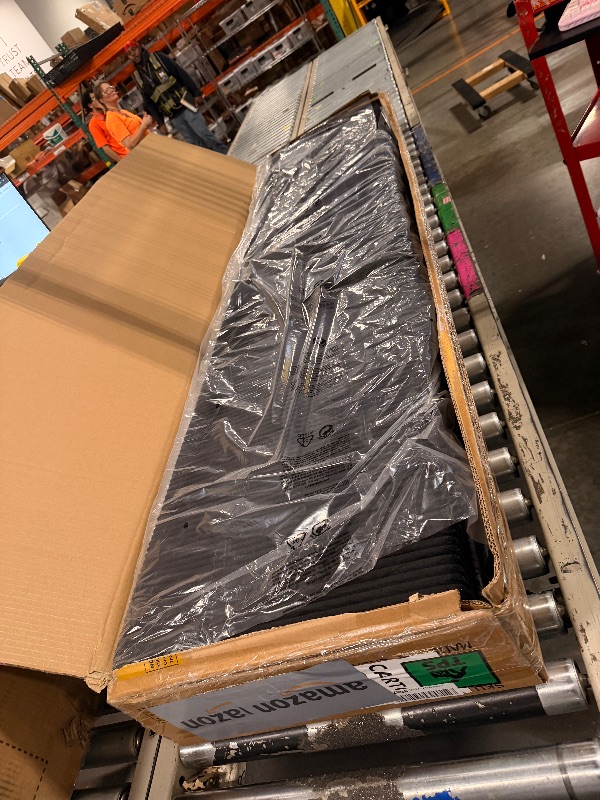 Photo 1 of ****SIMILAR ITEM****REFRENCE PICTURE****NOT THE SAME AS PICTURE***MANUAL NOT INCLUDED BUT ITS NEW****SHA CERLIN Queen Size Velvet Bed Frame with LED Light, Adjustable Vertical Channel Tufted Headboard, Strong Wooden Slats Support, Noise-Free, No Box Sprin