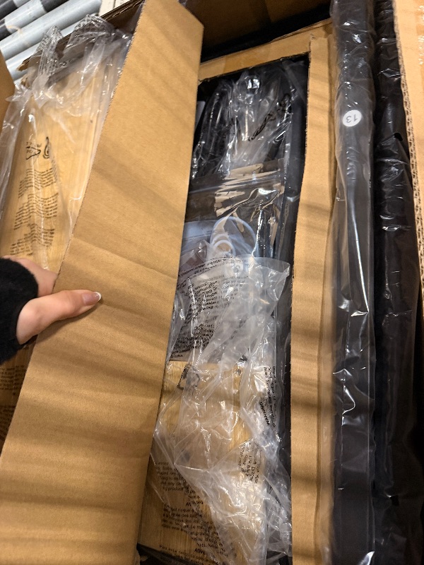 Photo 1 of ****SIMILAR ITEM****REFRENCE PICTURE****NOT THE SAME AS PICTURE***MANUAL NOT INCLUDED BUT ITS NEW****SHA CERLIN Queen Size Velvet Bed Frame with LED Light, Adjustable Vertical Channel Tufted Headboard, Strong Wooden Slats Support, Noise-Free, No Box Sprin