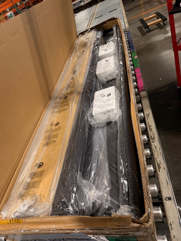 Photo 1 of ****SIMILAR ITEM****REFRENCE PICTURE****NOT THE SAME AS PICTURE***MANUAL NOT INCLUDED BUT ITS NEW****SHA CERLIN Queen Size Velvet Bed Frame with LED Light, Adjustable Vertical Channel Tufted Headboard, Strong Wooden Slats Support, Noise-Free, No Box Sprin