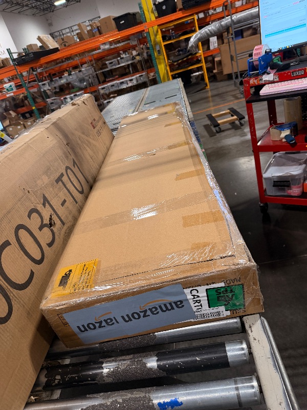 Photo 1 of ****SIMILAR ITEM****REFRENCE PICTURE****NOT THE SAME AS PICTURE***MANUAL NOT INCLUDED BUT ITS NEW****SHA CERLIN Queen Size Velvet Bed Frame with LED Light, Adjustable Vertical Channel Tufted Headboard, Strong Wooden Slats Support, Noise-Free, No Box Sprin