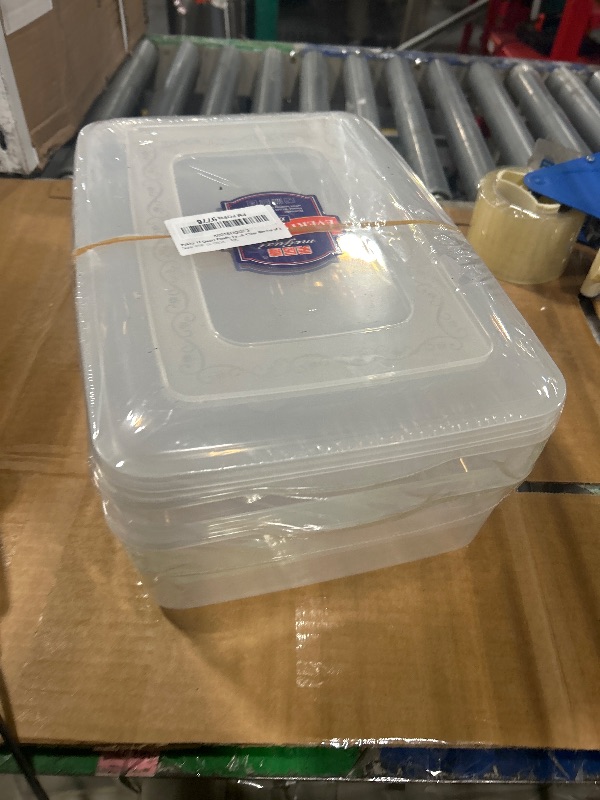 Photo 1 of *MINOR DAMAGE*
Pekky 11 Quart Plastic Toys Storage Containers with Lid, Clear Bin Set of 2