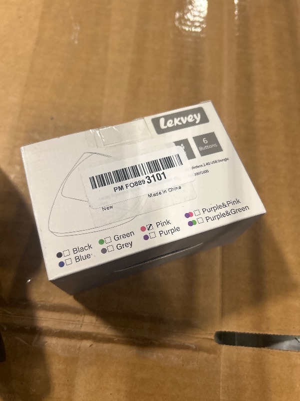 Photo 1 of **MISSING PART**
Lekvey Ergonomic Mouse, Vertical Wireless Mouse, Rechargeable 2.4 GHz USB Optical Carpal Tunnel Mice : 800/1200 / 1600 DPI, 6 Buttons, for Laptop, PC, Mac, Computer, Desktop, Notebook etc, Pink