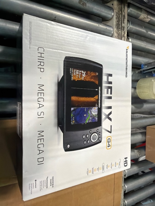 Photo 1 of Humminbird Helix 7 G4 GPS Fish Finder with Transducer, MEGA Side Imaging