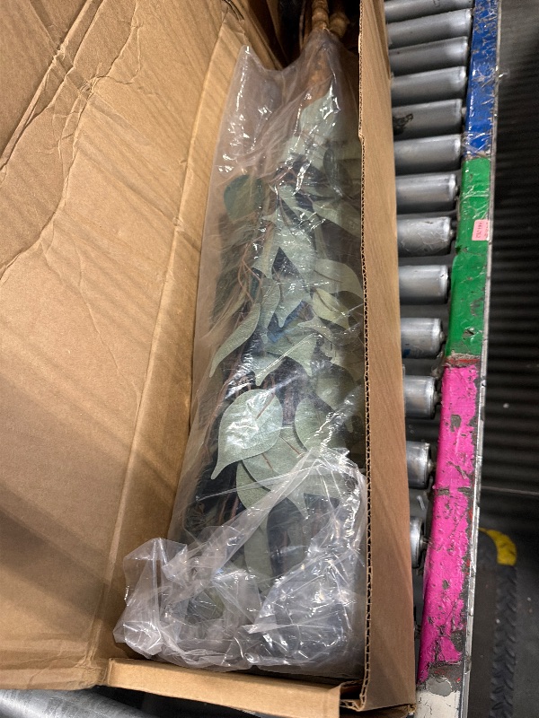 Photo 1 of ****SEMILIAR ITEM****Caxchiling Faux Eucalyptus Tree 6FT, Artificial Potted Tree for Indoor Outdoor, Fake Floor Plants with Natural Wood Trunk, Home Office Living Room Bedroom Decor