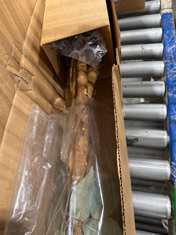 Photo 1 of ****SEMILIAR ITEM****Caxchiling Faux Eucalyptus Tree 6FT, Artificial Potted Tree for Indoor Outdoor, Fake Floor Plants with Natural Wood Trunk, Home Office Living Room Bedroom Decor