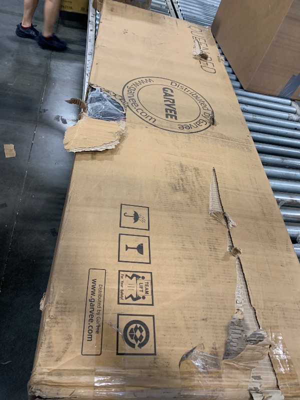 Photo 1 of **It doesn't have the replacement mops.**IDEALHOUSE Queen Size Bed Frame with 4 Storage Drawers and Adjustable Headboard, Linen Upholstered Platform Beds, Diamond Stitched Button Tufted, No Box Spring Needed, Black