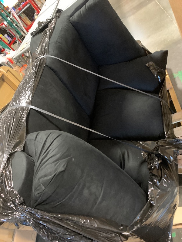Photo 1 of ** DAMAGE CHECK PHOTO / VERY USED** Signature Design by Ashley Darcy Casual Plush Loveseat, Black