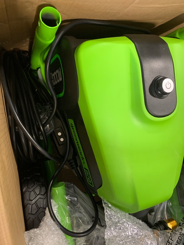Photo 1 of ** USED/ UNTESTED** Greenworks Pro Brushless 3000 PSI (CSA Certified) 2.0 GPM Max / 1.1 GPM Electric Pressure Washer (Rugged Steel Frame, 25 FT Hose, 35 FT GFCI Power Cord)