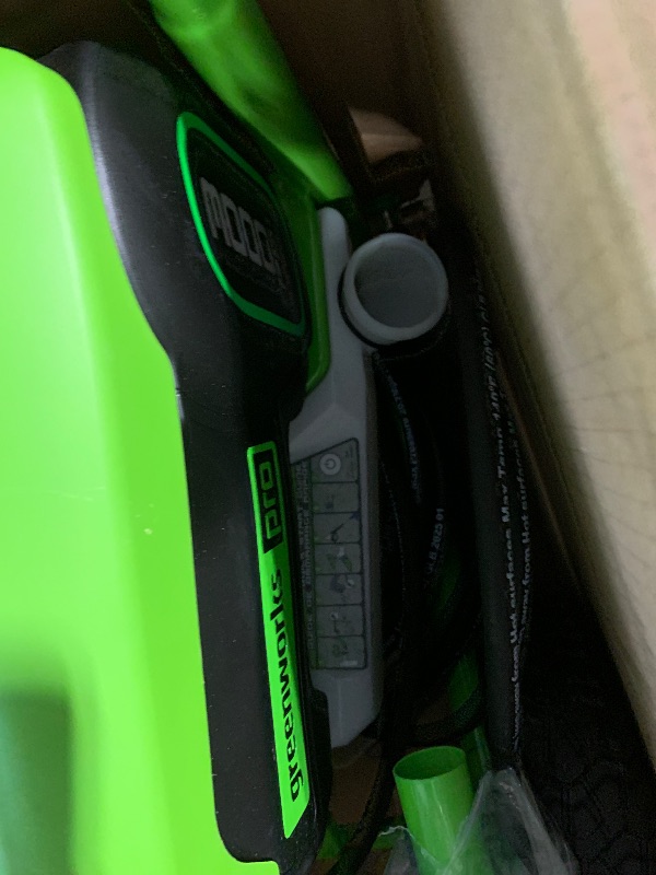 Photo 1 of ** USED/ UNTESTED** Greenworks Pro Brushless 3000 PSI (CSA Certified) 2.0 GPM Max / 1.1 GPM Electric Pressure Washer (Rugged Steel Frame, 25 FT Hose, 35 FT GFCI Power Cord)