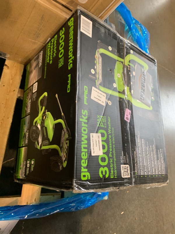 Photo 1 of ** USED/ UNTESTED** Greenworks Pro Brushless 3000 PSI (CSA Certified) 2.0 GPM Max / 1.1 GPM Electric Pressure Washer (Rugged Steel Frame, 25 FT Hose, 35 FT GFCI Power Cord)