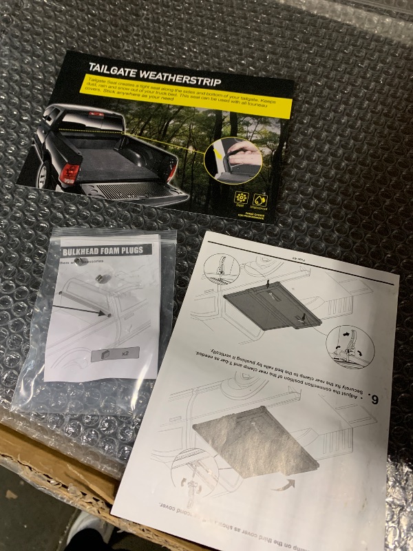 Photo 1 of ** MANUAL INCLUDED *** Hard Folding Truck Bed Tonneau Cover Compatible with Toyota Tundra 2022 2023 2024 2025 2026 5.5 ft Short Box, Tri Fold Style