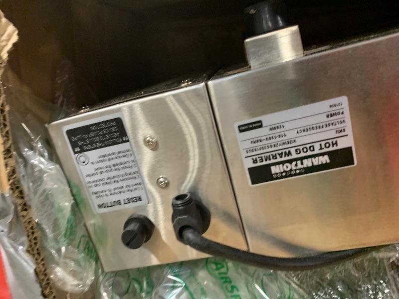 Photo 1 of ** VERY USED** WantJoin Hot Dog Steamer - 28.8QT Electric Commercial Hot Dog Steaming Machine with Bun Warmer, Glass Sliding Door for 175 Hot Dogs and 40 Buns Adjustable Temperature