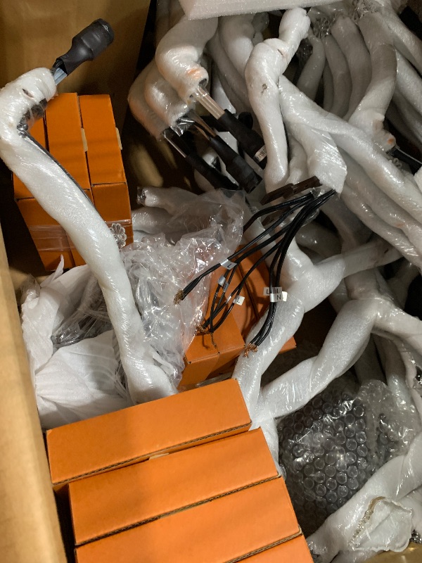 Photo 1 of ***SOME BROKEN HARDWARE*** HUANXISHA 42 Lights Large Crystal Chandeliers for High Ceilings Maria Theresa Chandelier Light Fixture Vintage Chandelier for Foyer Hallway Entryway Staircase Brown 75" H x 49.2" D