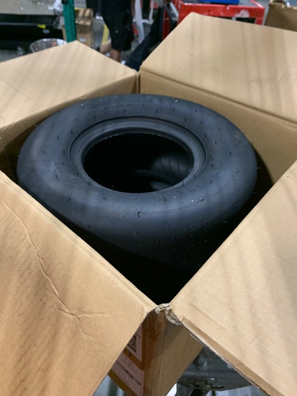 Photo 1 of (2 Pack) MAXROLLORS 13x6.50-6 Lawn Mower Tires Tubeless, Replacement 13x6.5-6 Zero Turn Tires Garden Riding Tractor Lawnmower Tires Smooth, 4 Ply, 480 lbs Capacity