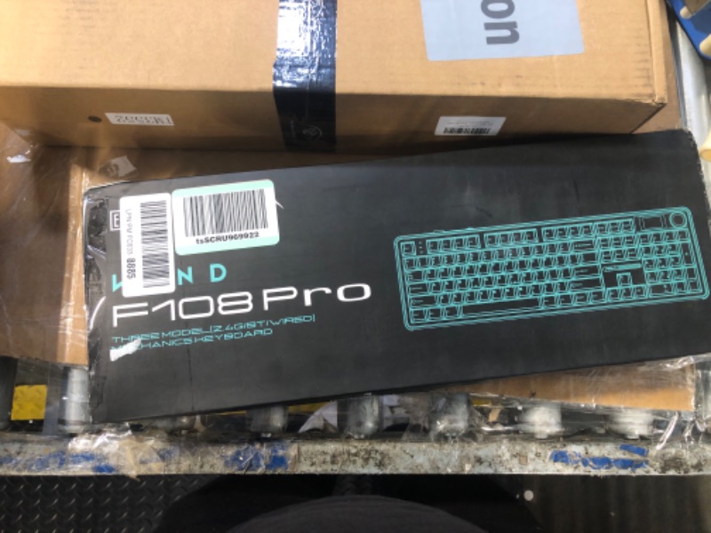 Photo 1 of EPOMAKER X Aula F108 PRO Wireless Gaming Keyboard with Screen, 8000mAh Battery, 104 Hot-Swappable and Programmable Keys and Knob, RGB Backlight, for Mac/PC/Android (Black Gradient)