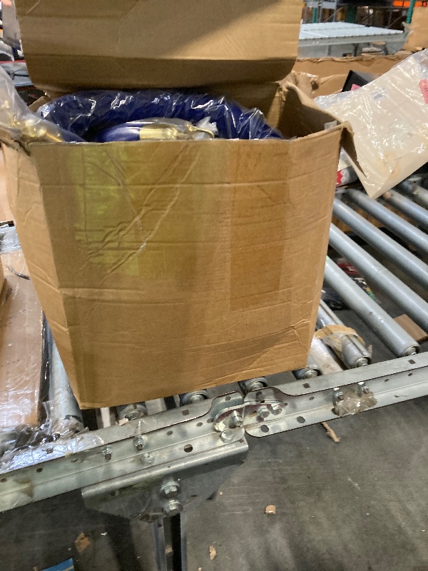 Photo 1 of ***BLUE******6 Pack Velvet Rope, 5 Feet Black Velvet Stanchion Rope with Gold Polished Hooks, Crowd Control Queue Line Barrier Rope Hanging Ropes for Hotels, Movie Theaters, Grand Openings, Carpet Event