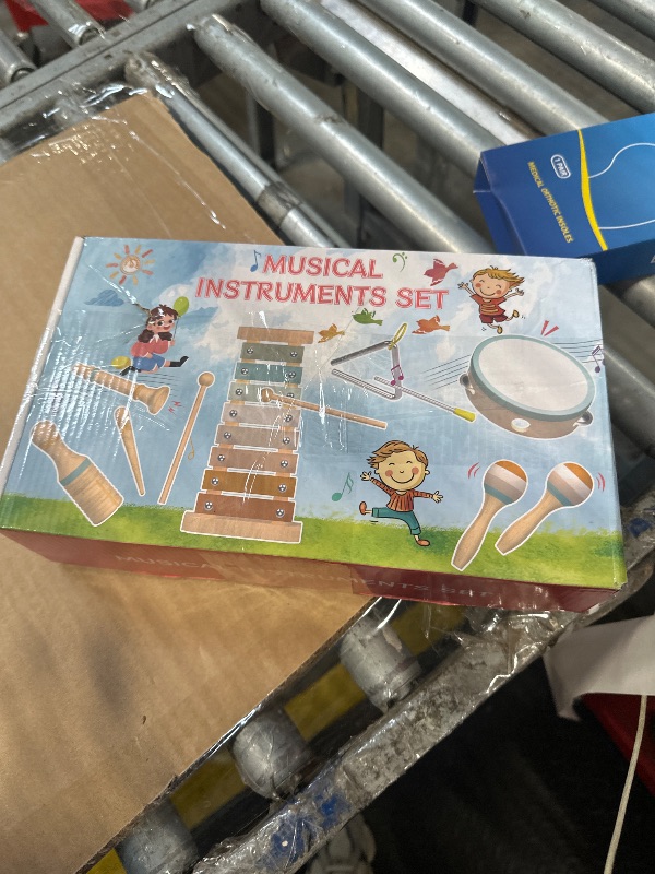 Photo 1 of ***MISSING PIECES*** Baby Musical Instruments-Montessori Wooden Toys for Toddlers 1-3,Neutral Colors Percussion Instruments Set with Modern Boho Xylophone for Kids Preschool Educational 3+