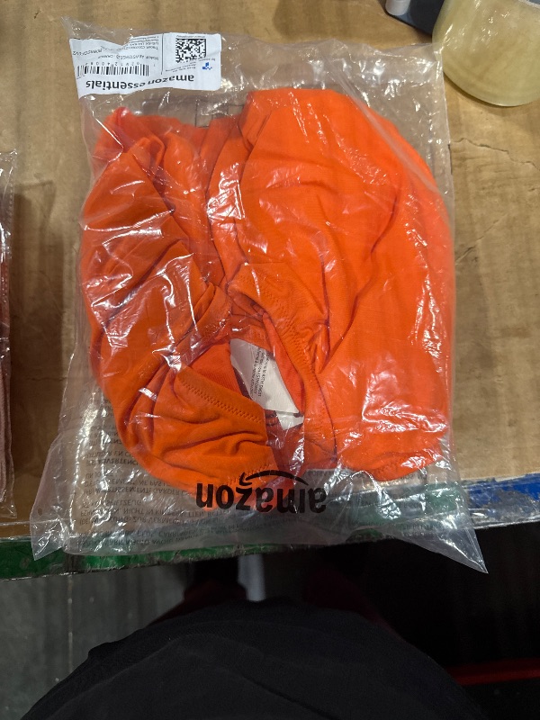 Photo 1 of Amazon Essentials Women's One-Piece Coverage Swimsuit (Available in Plus Size), Orange, 5X