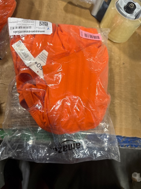 Photo 1 of Amazon Essentials Women's One-Piece Coverage Swimsuit (Available in Plus Size), Orange, 5X