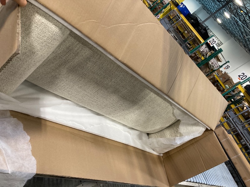 Photo 1 of Benjara Sira 60 Inch Wide Bench, Polyester Upholstery, Solid Ash Wood, Beige and Brown