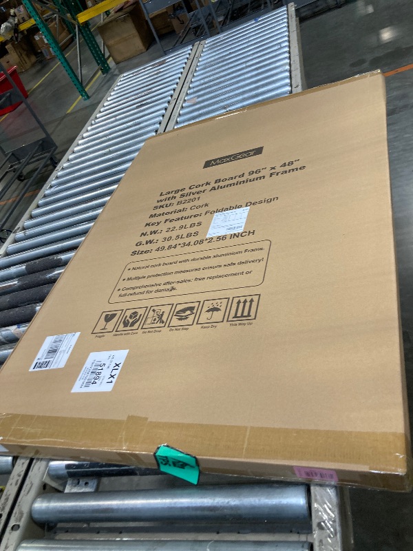 Photo 1 of ***FACTORY SEALED***MaxGear Large Cork Bulletin Board 96" x 48", Foldable Notice Boards with Silver Aluminium Frame, 8' x 4' Wall-Mounted PinBoard, Corkboards for Office, School & Home