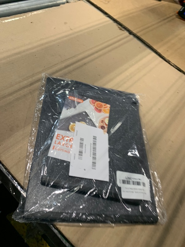 Photo 1 of **INCOMPLETE, ONLY INCLUDES 2** Plastic Cutting Boards for Kitchen, 3-Piece Large Cutting Board Set Dishwasher Safe Chopping Boards with Non-slip Feet and Juice Grooves, Kikcoin