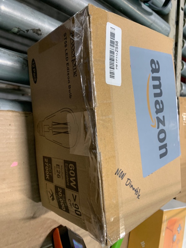 Photo 1 of *Missing peices check clerk comments *
GvvooHome Edison Bulbs, E26 LED Bulb 60 watt Equivalent, Non-Dimmable, Soft White 2700K, ST58 Vintage Light Bulbs, 90+ CRI, 6W 600LM, E26 Medium Base, Clear Glass, 12 Pack