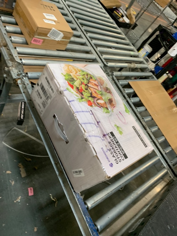 Photo 2 of BOROHOUSE 5-Pack Borosilicate Glass Containers with Tempered Lids, 35.2oz/4.4 Cup Airtight Meal Prep Set, Microwave/Freezer Safe (Gray)