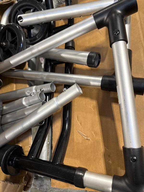 Photo 1 of *** SIMILAR IMAGE UNKNOWN SIZE OR MODEL***Loyoda Folding Walker with 2 Skis and 5" Wheels, Lightweight Walkers for Seniors and Adults, Supports Up to 350 Pounds, Adjustable Height, Compact Standard Walker, Black