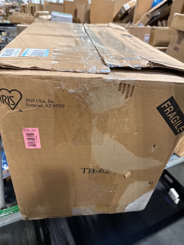 Photo 1 of **SIMILAR IMAGE UNKNOWN MEASUREMENTS OR MODEL 4 packs**IRIS USA 68 Qt Stackable Plastic Storage Bins with Lids, 1 Pack - BPA-Free, See-Through Organizing Solution, Latches, Durable Nestable Containers, Secure Pull Handle, Made in USA - Clear