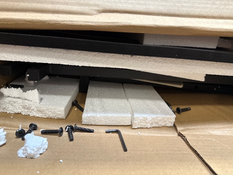 Photo 1 of ** SIMILAR IMAGE**Home Office Desk with 2 Drawers 40 Inch Home Office Desk Modern Simple Study Writing Table with Storage Shelf for Bedroom, Black