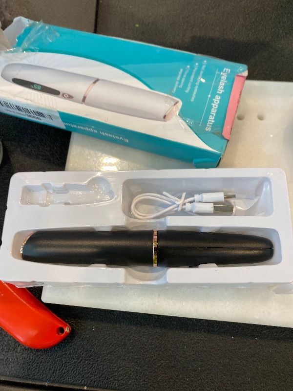 Photo 1 of ***MISSING PIECE*** Dust2Oasis Heated Eyelash Curlers - 2 in 1 Clip-Type, Electric, LED Display, 3 Temp Settings, USB Rechargeable, Natural Curling, 24H Long Lasting, Dark Black, Stainless Steel, Clean Brush Included