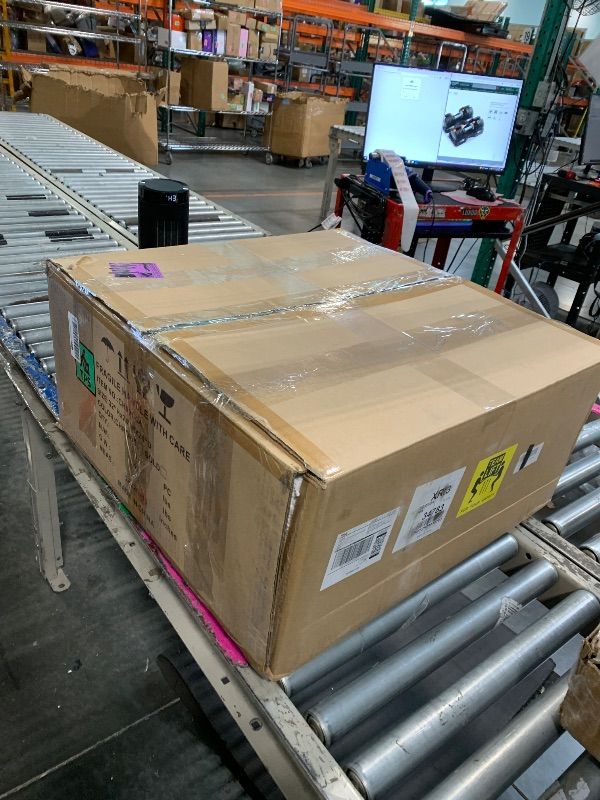 Photo 1 of ***Missing Hardware - Parts only***Homeooze 14 - Light Unique Empire Crystal Chandelier with Adjustable Chain for High Ceiling Foyer Entryway Living Room Dining Room Bedroom Gold Finish