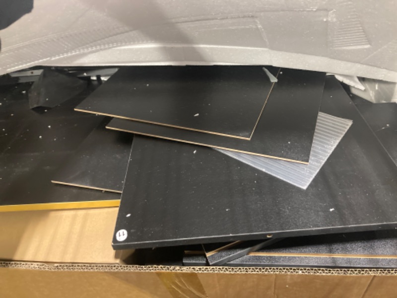 Photo 1 of *UNTESTED*
Arulvmrn 47.24" Big Modern Vanity Desk with Mirror and Lights, Vanity Desk with 29.53" HD Lighted Mirror, Makeup Vanity with 5 Drawers and Storage Shelves and Charging Station, Black2