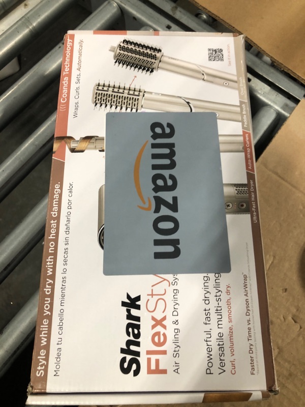 Photo 1 of *MINOR DAMAGE - USED - See Clerk Notes*
Shark HD430 FlexStyle Air Styling & Drying System, Powerful Hair Dryer Brush & Multi-Styler with Auto-Wrap Curlers, Paddle Brush, Oval Brush, Concentrator Attachment, Stone