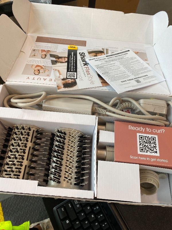 Photo 1 of *MINOR DAMAGE - USED - See Clerk Notes*
Shark HD430 FlexStyle Air Styling & Drying System, Powerful Hair Dryer Brush & Multi-Styler with Auto-Wrap Curlers, Paddle Brush, Oval Brush, Concentrator Attachment, Stone