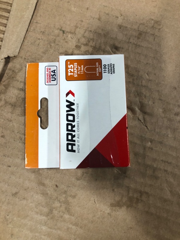 Photo 1 of Arrow Fastener 257 Genuine T25/T2025 7/16-Inch Staples, 1,000-Pack