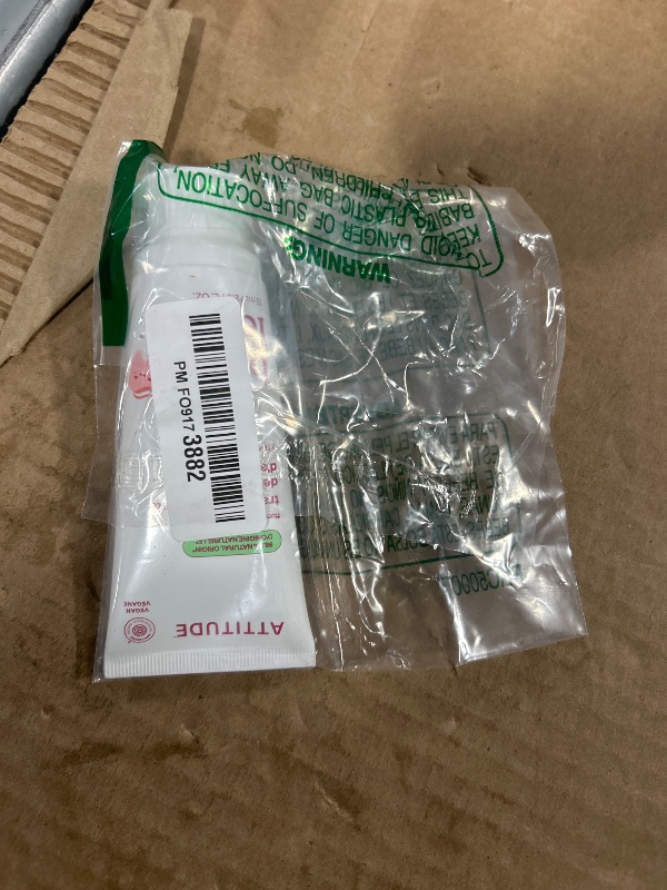 Photo 1 of Attitude Baby and Child Fluoride-Free Training Toothpaste, Naturally Derived Ingredients, Vegan, EWG Verified, Strawberry, 2.6 Oz