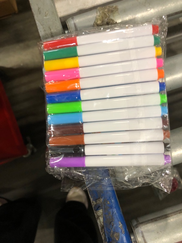 Photo 1 of 100 Pcs 4 Inch Star Print Cutouts Paper with 12 Pcs Different Ink Marker Pens Assorted Color Die Cuts for DIY Craft Projects Bulletin Board Decor (100, Star Cutouts)