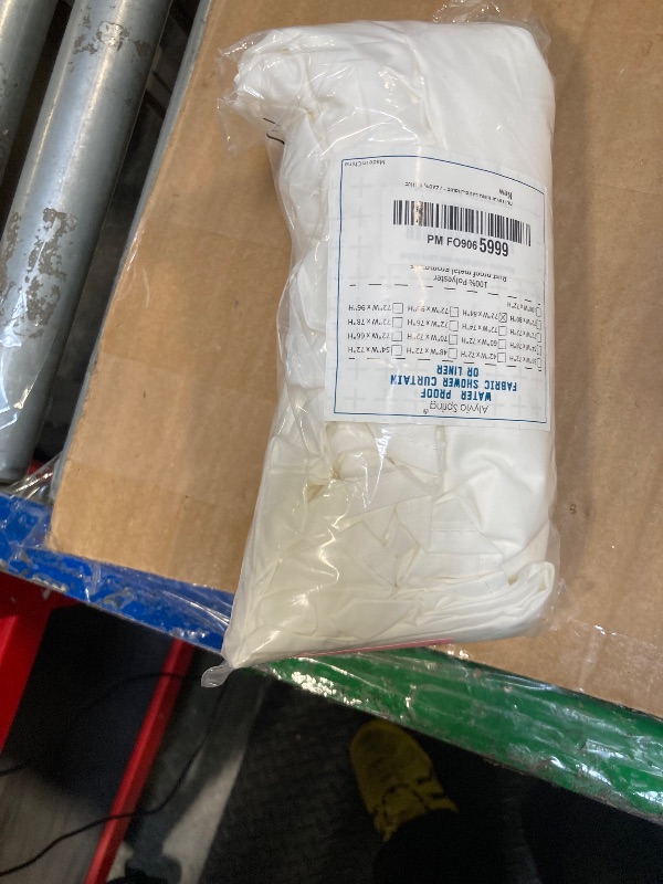 Photo 1 of *USED*
ALYVIA SPRING Extra Long Fabric Shower Curtain Liner Waterproof - 72" x 84", Soft & Lightweight XL Shower Curtain with Magnets, Machine Washable - 72x84, White