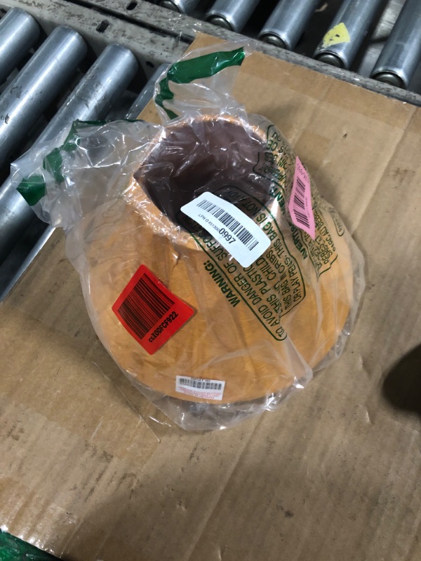 Photo 1 of *MINOR DAMAGE - USED*
Aspen Creative 56041, Hardback Empire Transitional UNO Lamp Shade, Carrot Orange Parchment Wrinkled Paper, 4" Top x 10" Bottom x 7" Slant Height, Slip 33mm