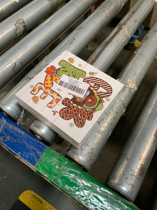 Photo 1 of Thanksgiving Decorations Fall Decorations for Indoor Home Thanksgiving Cobble Turkey Table Decor Vintage Farmhouse Fall Halloween Christmas Wooden Box Sign Gift for Party Kitchen Living Room Office