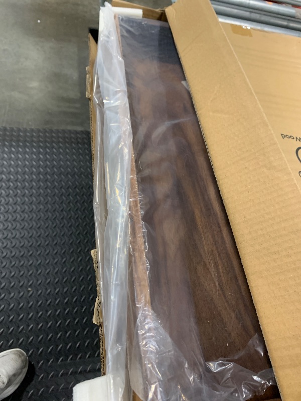 Photo 3 of MAGIGO 24 x 24 Inches Extra Large Square Black Walnut Wood Ottoman Tray with Handles, Serve Tea, Coffee or Breakfast in Bed, Classic Wooden Decorative Serving Tray