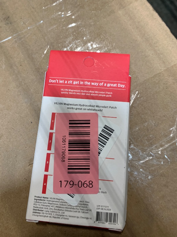 Photo 1 of *PARTIAL SET*
VILVIN Magneisum Microdart Pimple Patches for face for Early Stage Acnes - Fast Acting Microdart Acne Patch - Korean Skincare