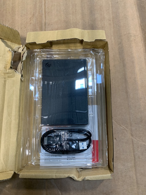 Photo 1 of ***** BOX DAMAGED NO DAMGE TO PRODUCT **** Seagate Portable 5TB External Hard Drive HDD – USB 3.0 for PC, Mac, PS4, & Xbox - 1-Year Rescue Service (STGX5000400), Black