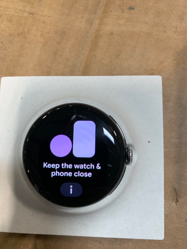 Photo 1 of **** S/N 5A131WRCVW21TX  ***** Google Pixel Watch 4 (41mm) - Android Smartwatch with Heart Rate and Sleep Tracking - 30-Hour Battery - Fitness Tracking - Google AI - Polished Silver Aluminum Case - Porcelain Active Band - Wi-Fi