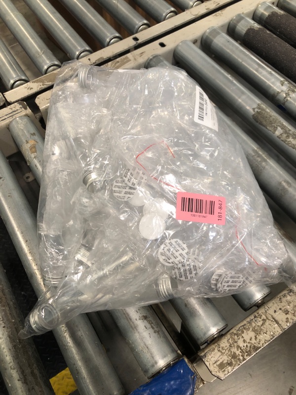 Photo 1 of ZEONHEI 40 PCS 110ml Clear Plastic Test Tubes with Screw Caps, 140 x 32mm Flat Test Tubes, Plastic Storage Tubes for Bath Salt and Candy Storage, Science Party Favors