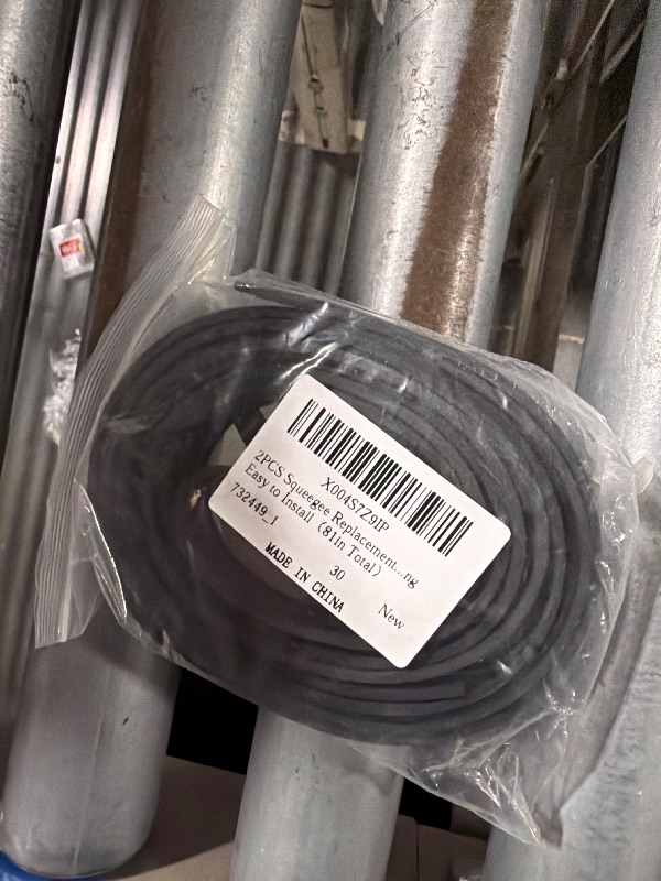 Photo 1 of 2PCS Squeegee Replacement Rubber Black Squeegee Rubber Replacement Rubbers Blade, Versatile Squeegees Rubbers Refill for Shower, Doors, Window & Glass Cleaning Easy to Install?81in Total?